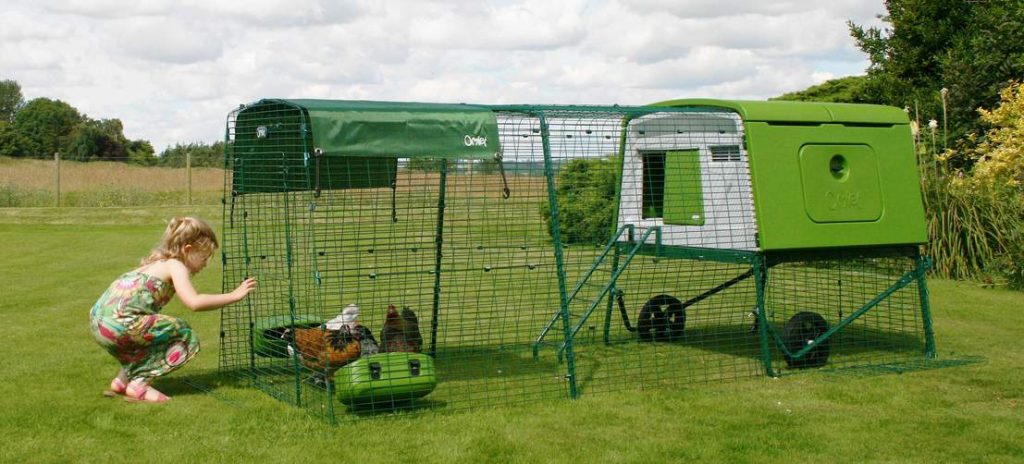Omlet Eglu Cube rolling chicken coop with wheels