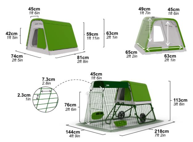 Omlet Go Up Chicken Coop Dimensions